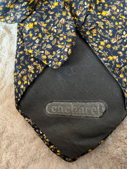 Cravate Cacharel vintage à fleurs en soie made in Italy