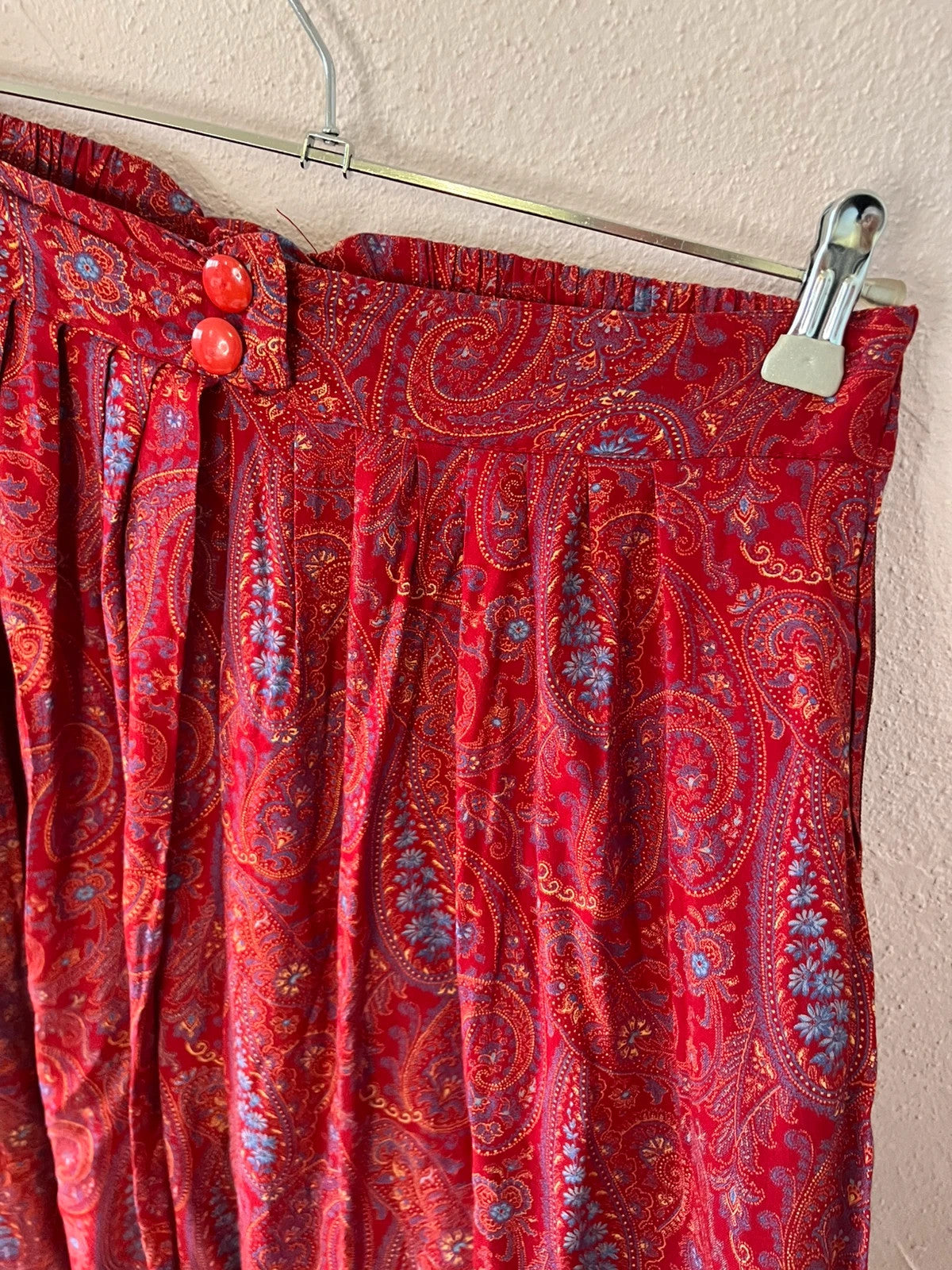 Jupe vintage motifs paisley made in France