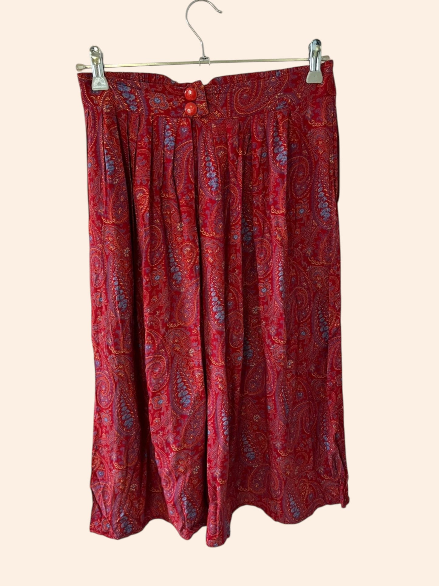 Jupe vintage motifs paisley made in France