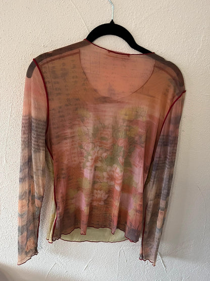 Top en mesh vintage y2k