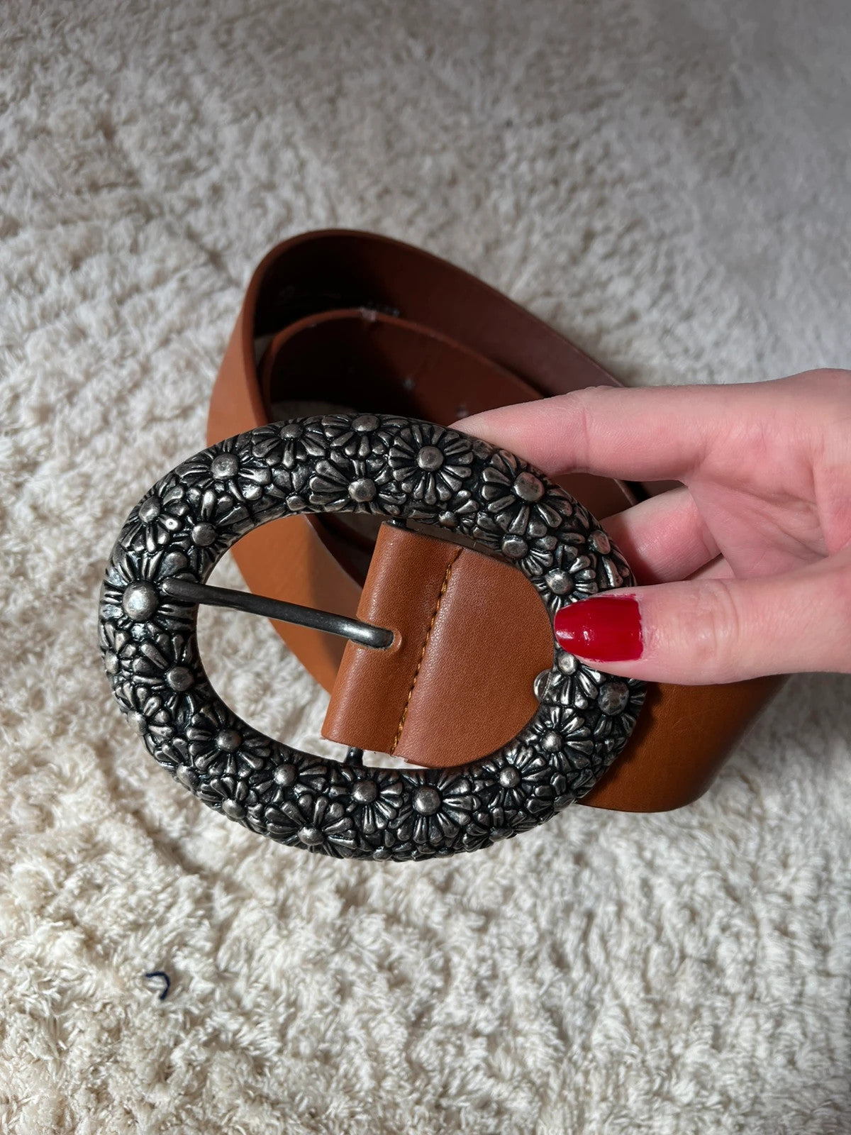 Ceinture vintage grosse boucle