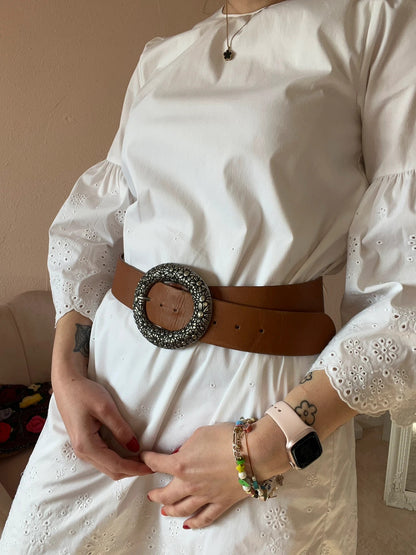 Ceinture vintage grosse boucle