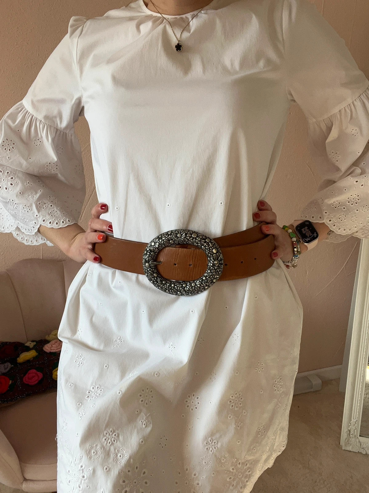 Ceinture vintage grosse boucle