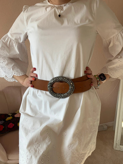 Ceinture vintage grosse boucle