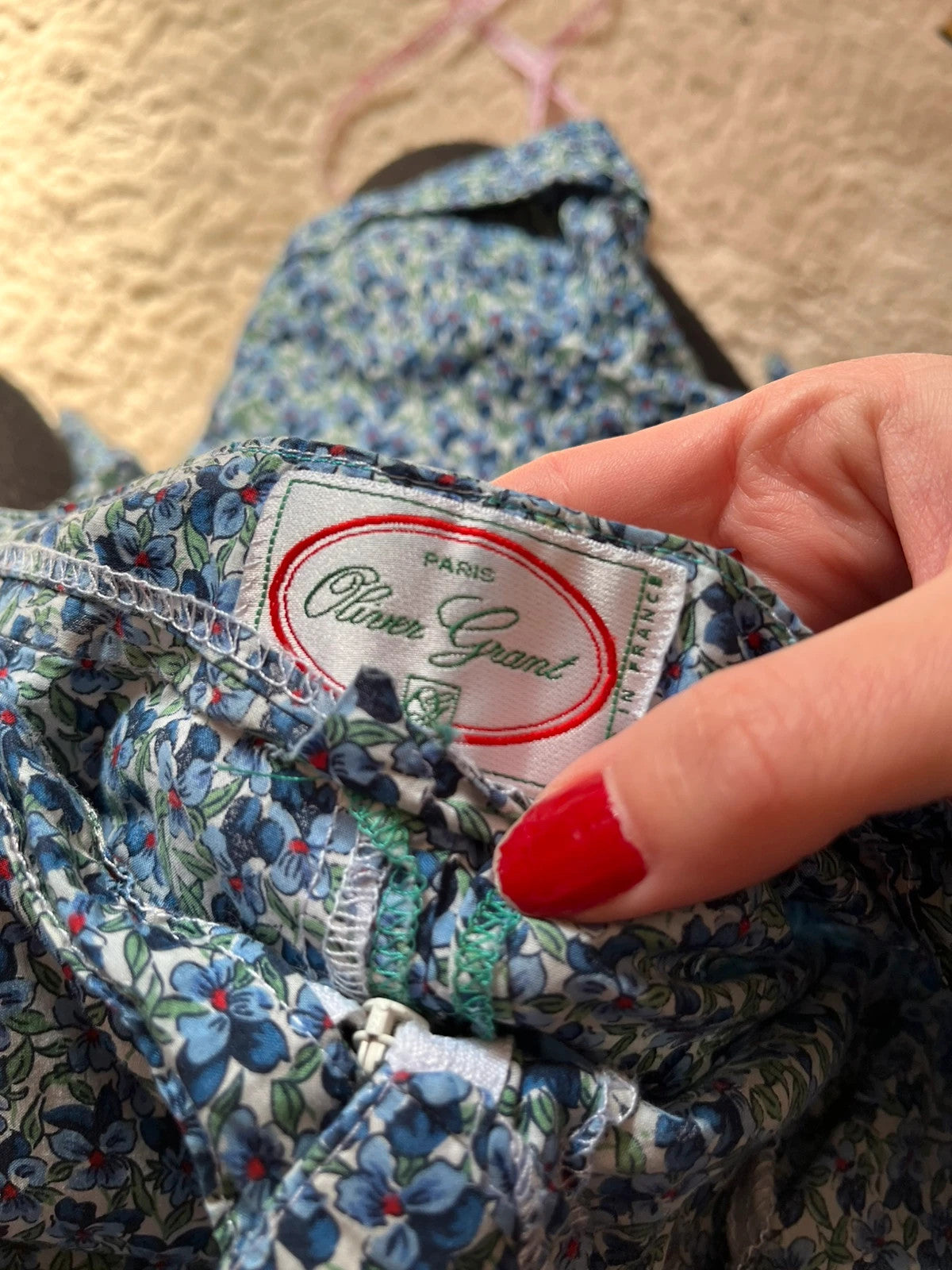 Short vintage léger à fleurs