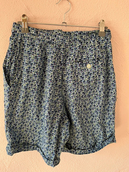 Short vintage léger à fleurs