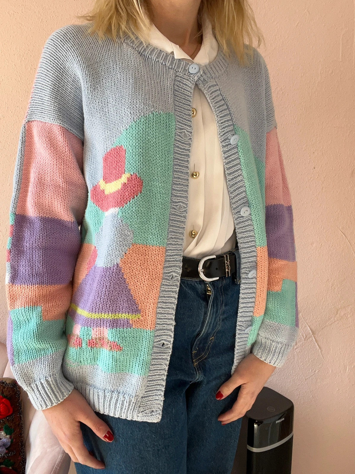 Gilet vintage pastel