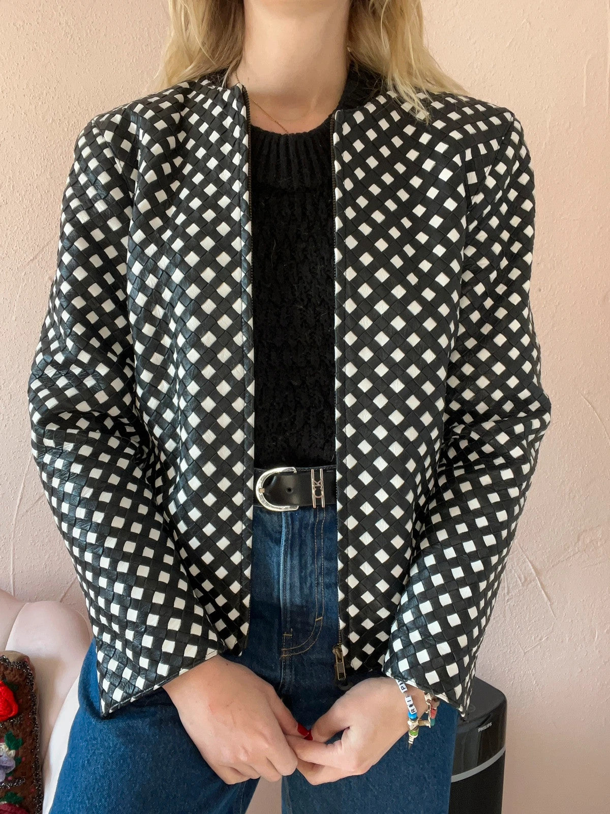 Veste Madeleine en cuir