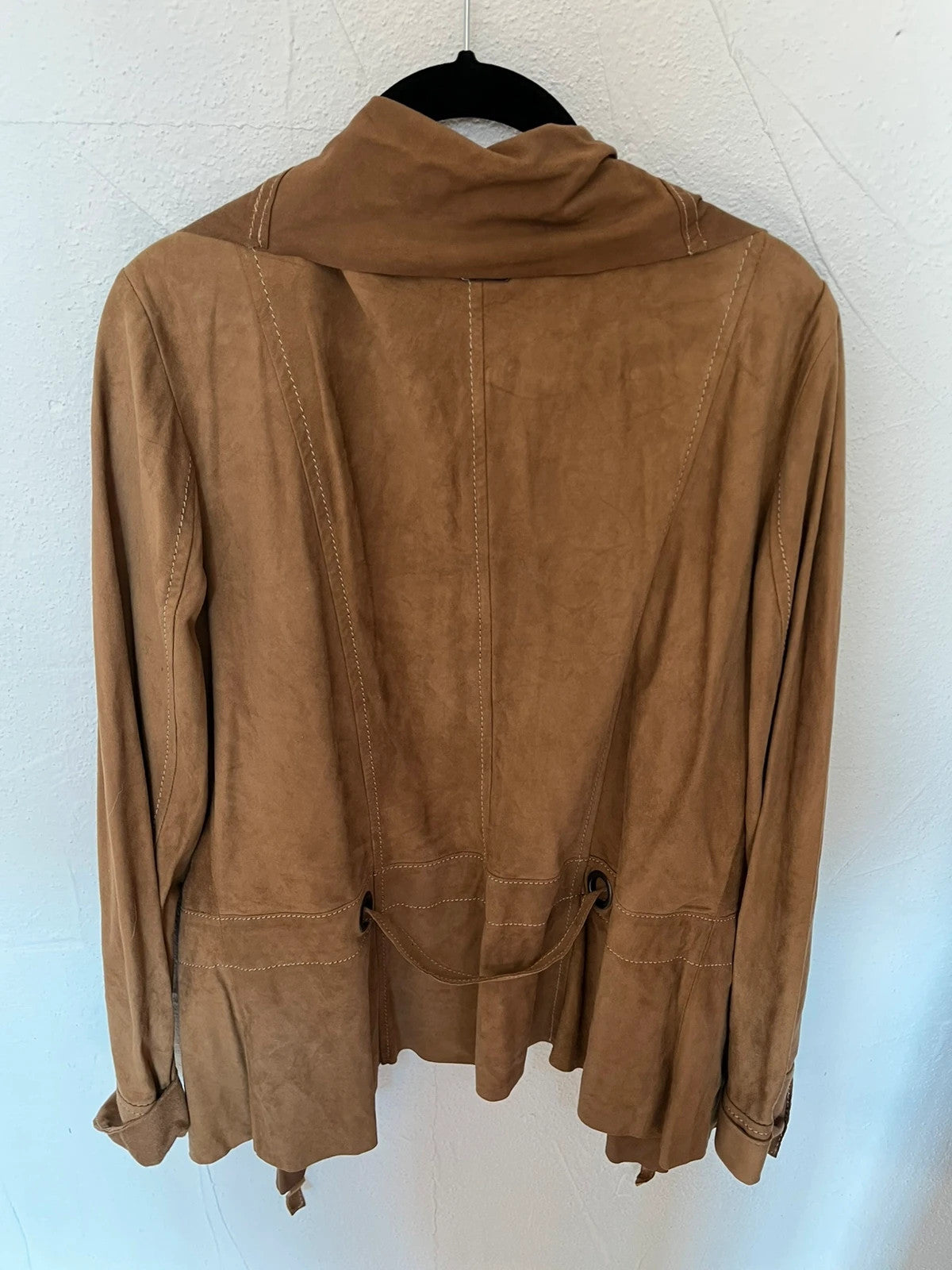 Veste légère en cuir suédé