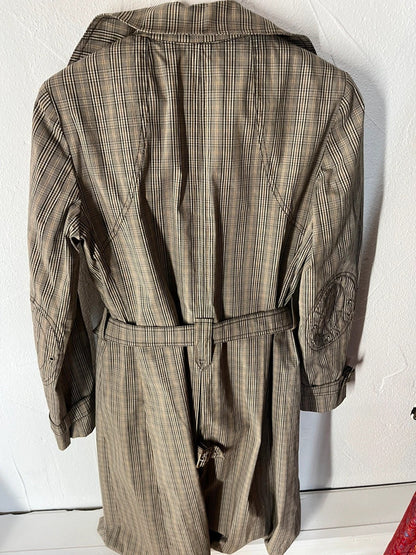 Trench Maje vintage à carreaux