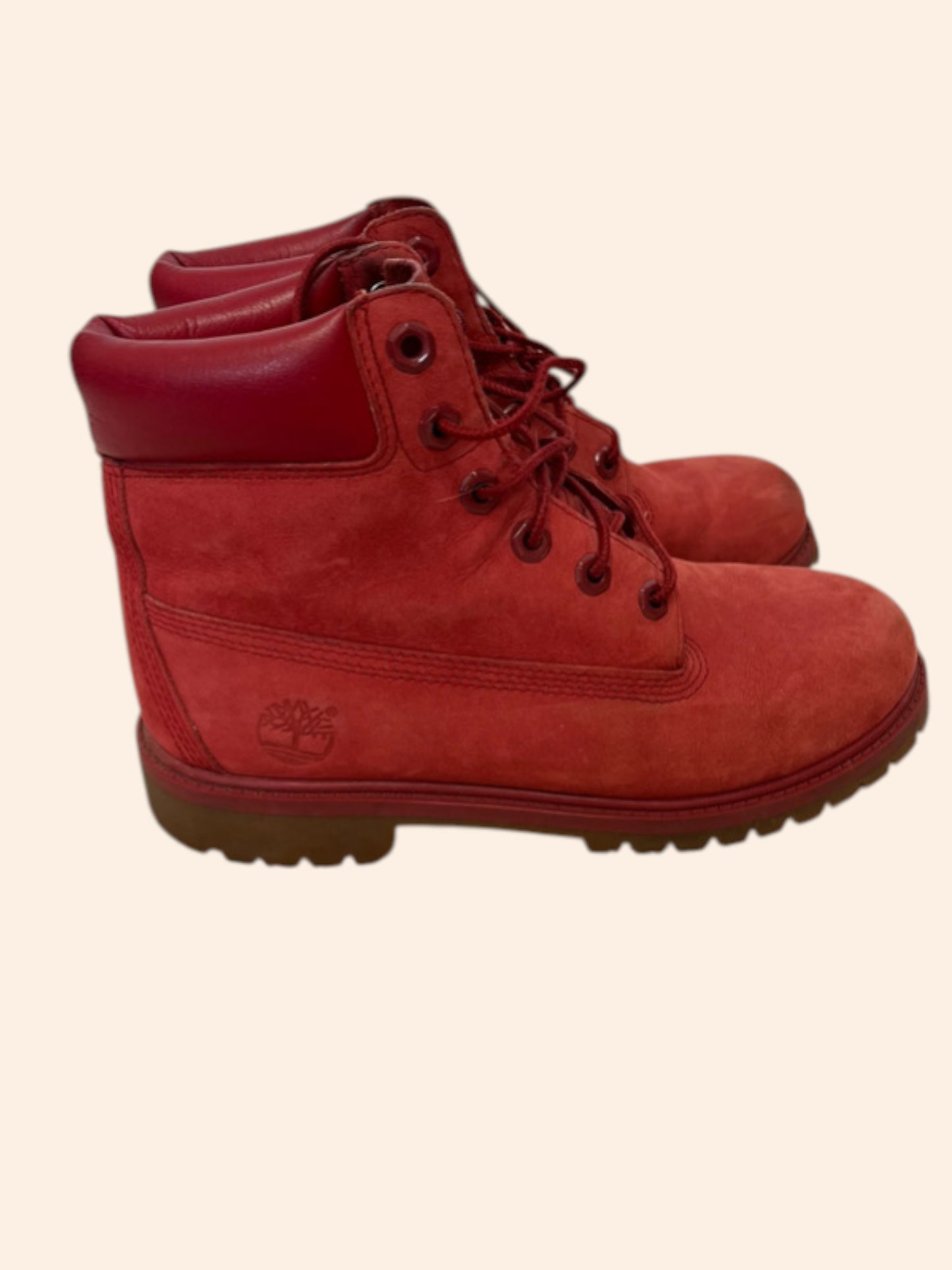 Timberland 6 inch boots rouges