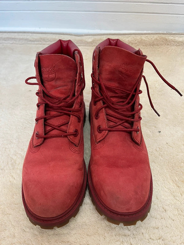 Timberland 6 inch boots rouges