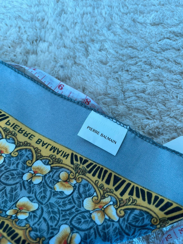 Foulard vintage à fleurs 90x25