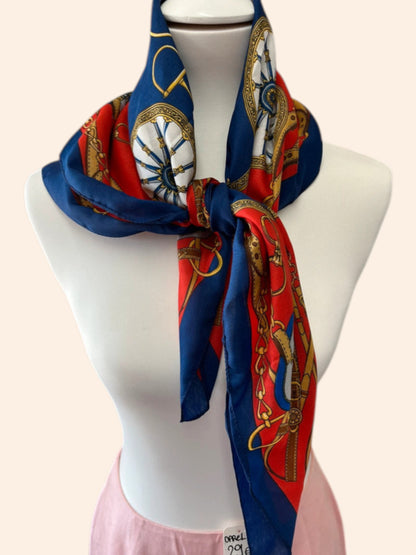 Foulard vintage à motifs 80x80