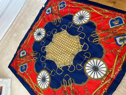 Foulard vintage à motifs 80x80
