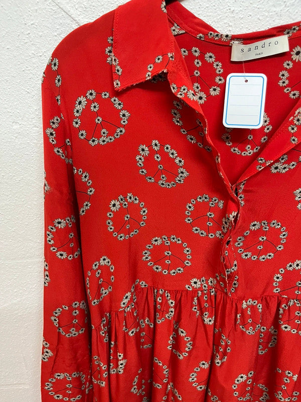 Robe en soie Sandro