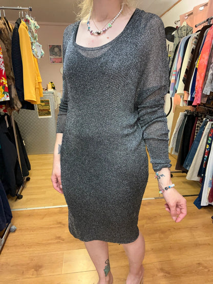 Robe maje argentée