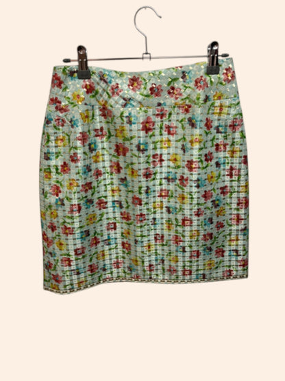 Jupe vintage courte à fleurs