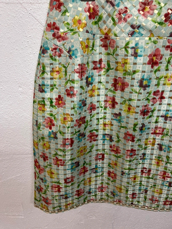 Jupe vintage courte à fleurs