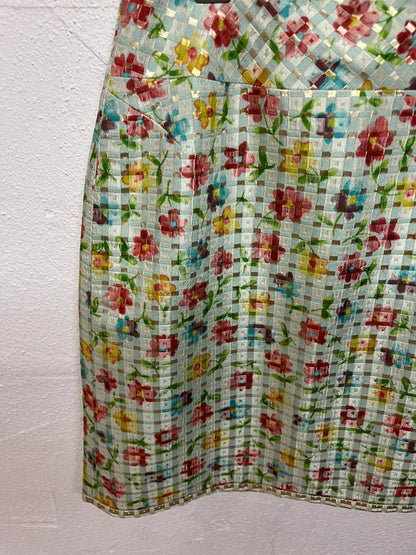 Jupe vintage courte à fleurs