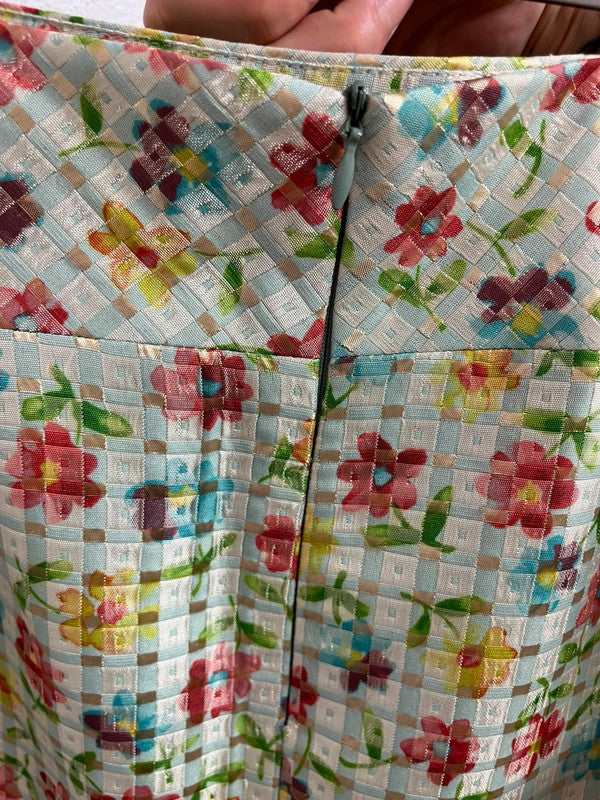 Jupe vintage courte à fleurs