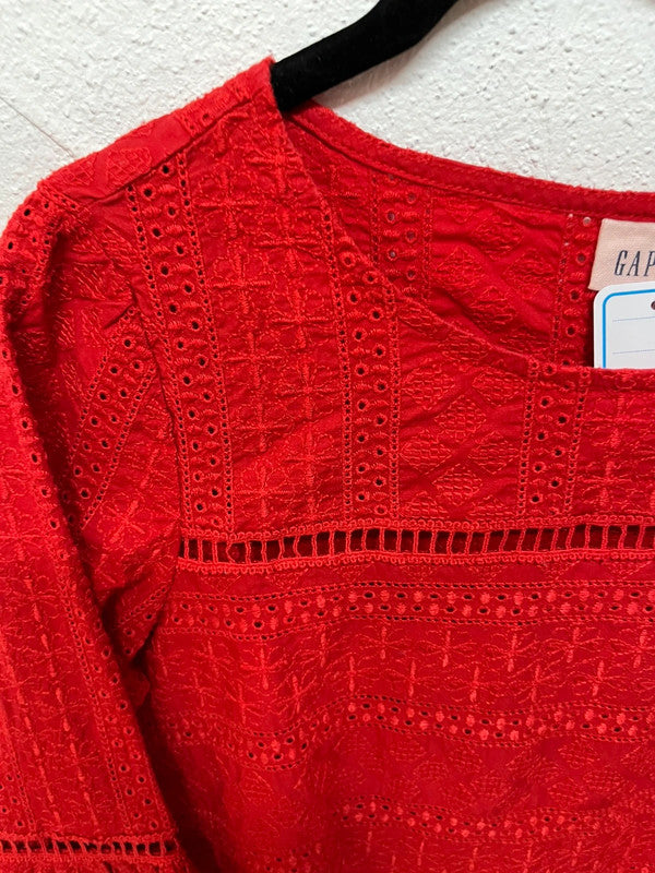 Blouse en dentelle rouge GAP