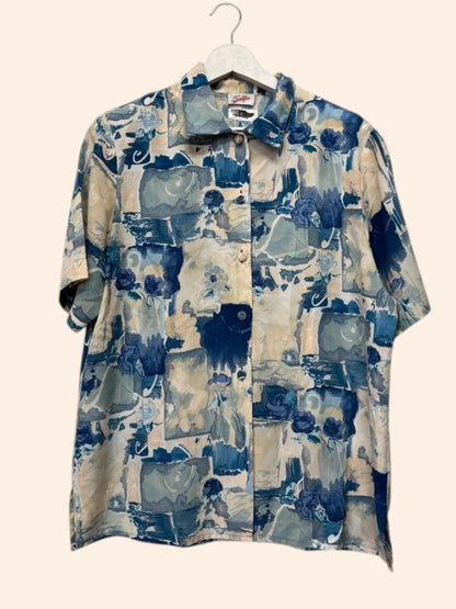 Chemise vintage Solfin à motifs