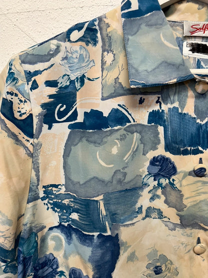 Chemise vintage Solfin à motifs