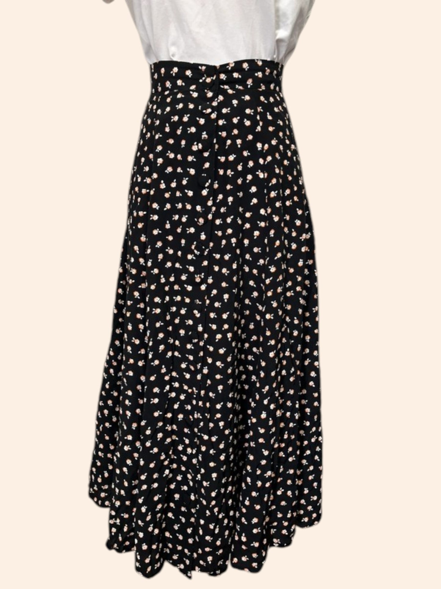 Jupe longue vintage à fleurs