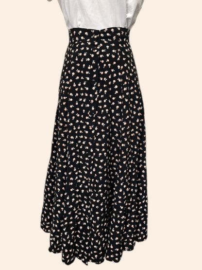 Jupe longue vintage à fleurs