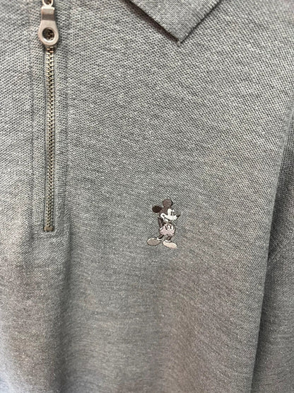 Polo vintage Disneyland Paris 1/4 zip - Mickey brodé