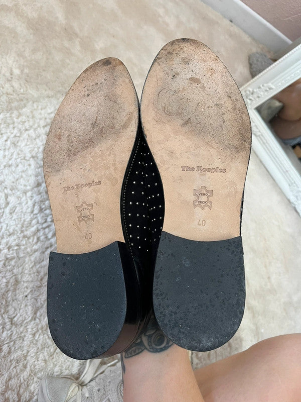 Mocassins en cuir The Kooples avec détails cloutés