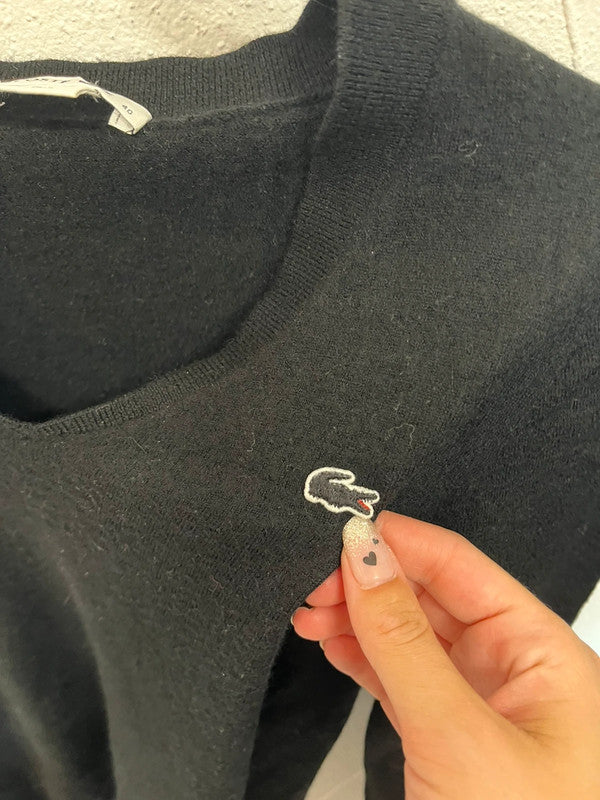 Pull Lacoste col V - Logo ton sur ton
