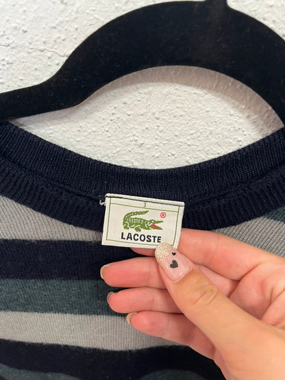 Pull Lacoste à rayures - Col rond