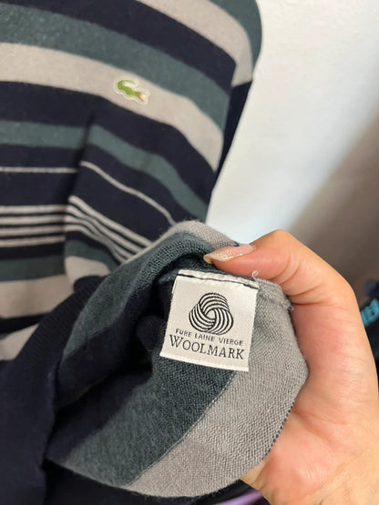 Pull Lacoste à rayures - Col rond