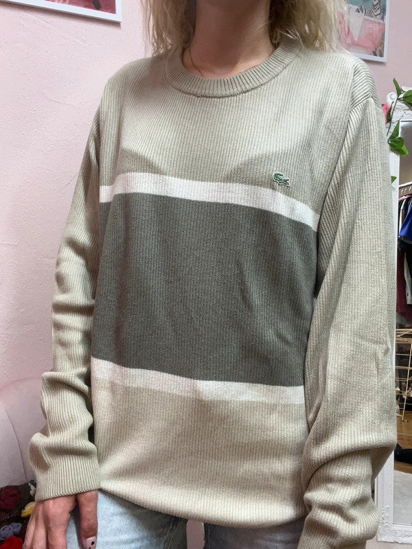 Pull Lacoste rayé - Col rond