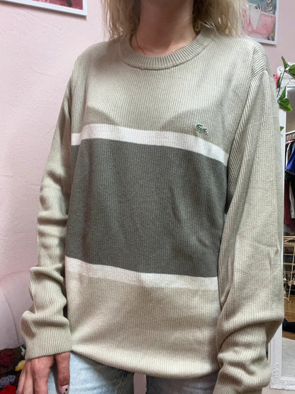 Pull Lacoste rayé - Col rond