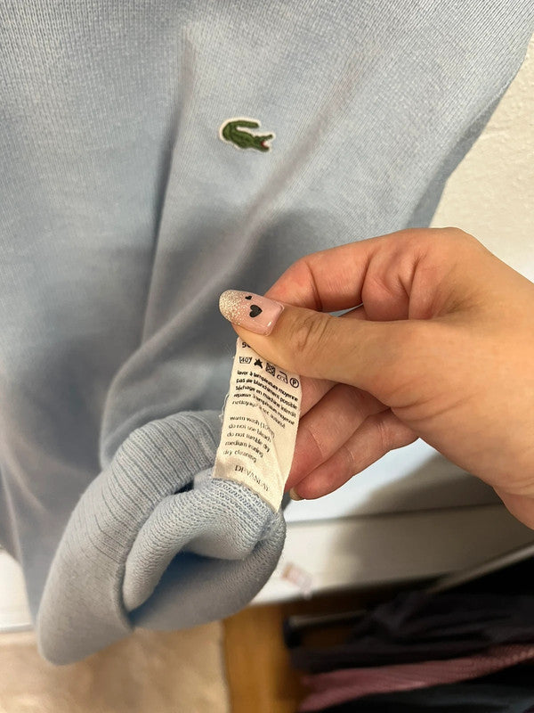 Pull Lacoste bleu clair - Col rond