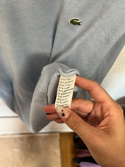 Pull Lacoste bleu clair - Col rond