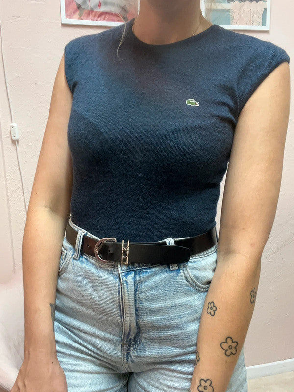 Top Lacoste femme en laine - Manches courtes