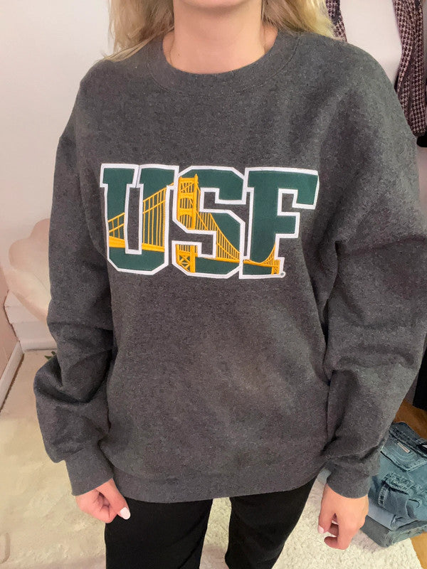 Sweat crewneck Champion vintage universitaire - Logo brodé
