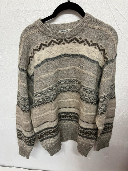 Pull Lacoste vintage en maille - Motifs jacquard