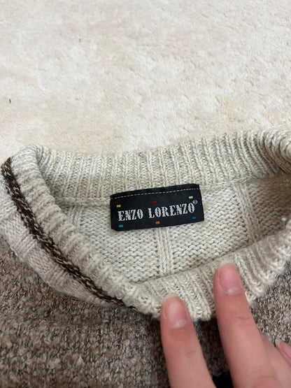 Pull vintage à motifs - Coloré