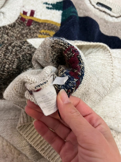 Pull vintage à motifs - Coloré