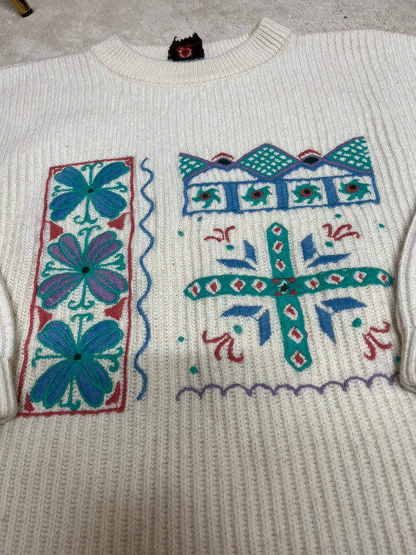 Pull vintage brodé - Mood Noël