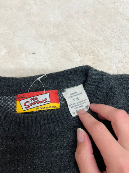 Pull vintage Bart Simpson - Logo avant et arrière