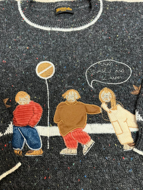 Pull vintage à reliefs - Mood Noël