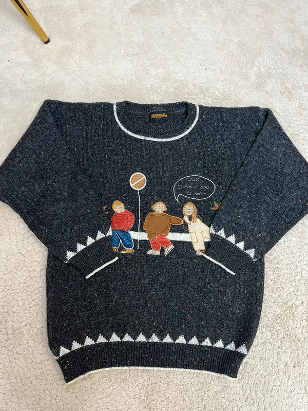 Pull vintage à reliefs - Mood Noël