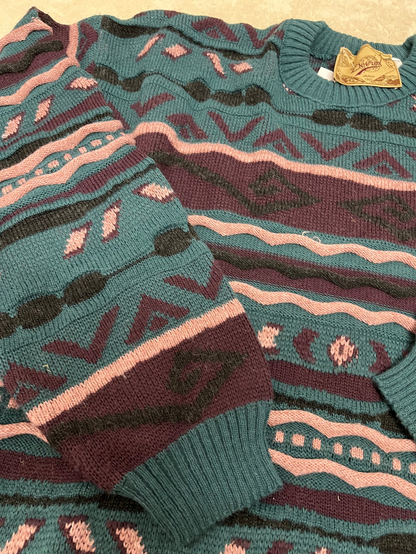 Pull vintage - Motifs Jacquard