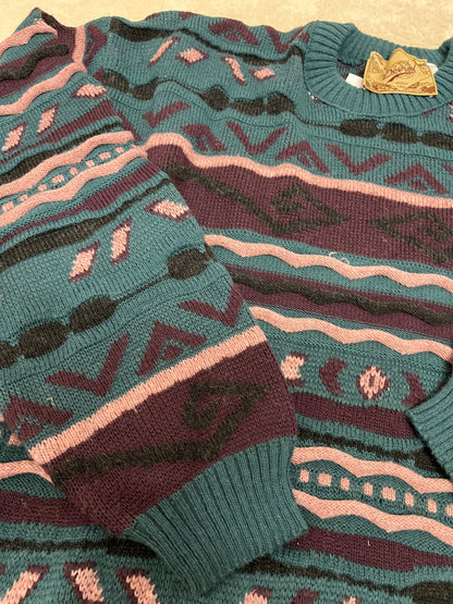 Pull vintage - Motifs Jacquard